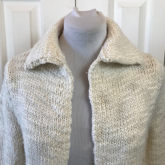 Express Cream Cardigan Duster Sweater Open Front - Picture 2 of 7